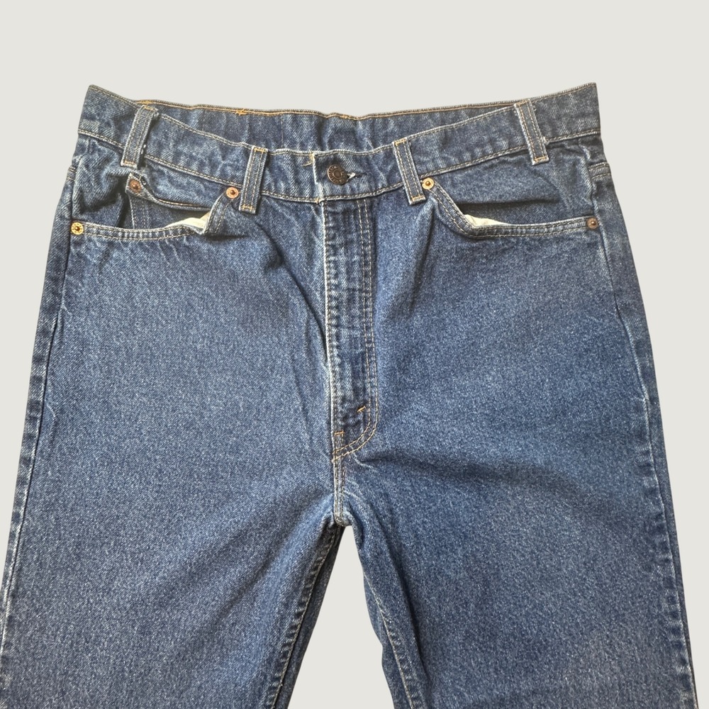 Vintage Levi's 517 Jeans Mens 36x30 (34x27) Bootcut Blue Denim Orange Tab USA
